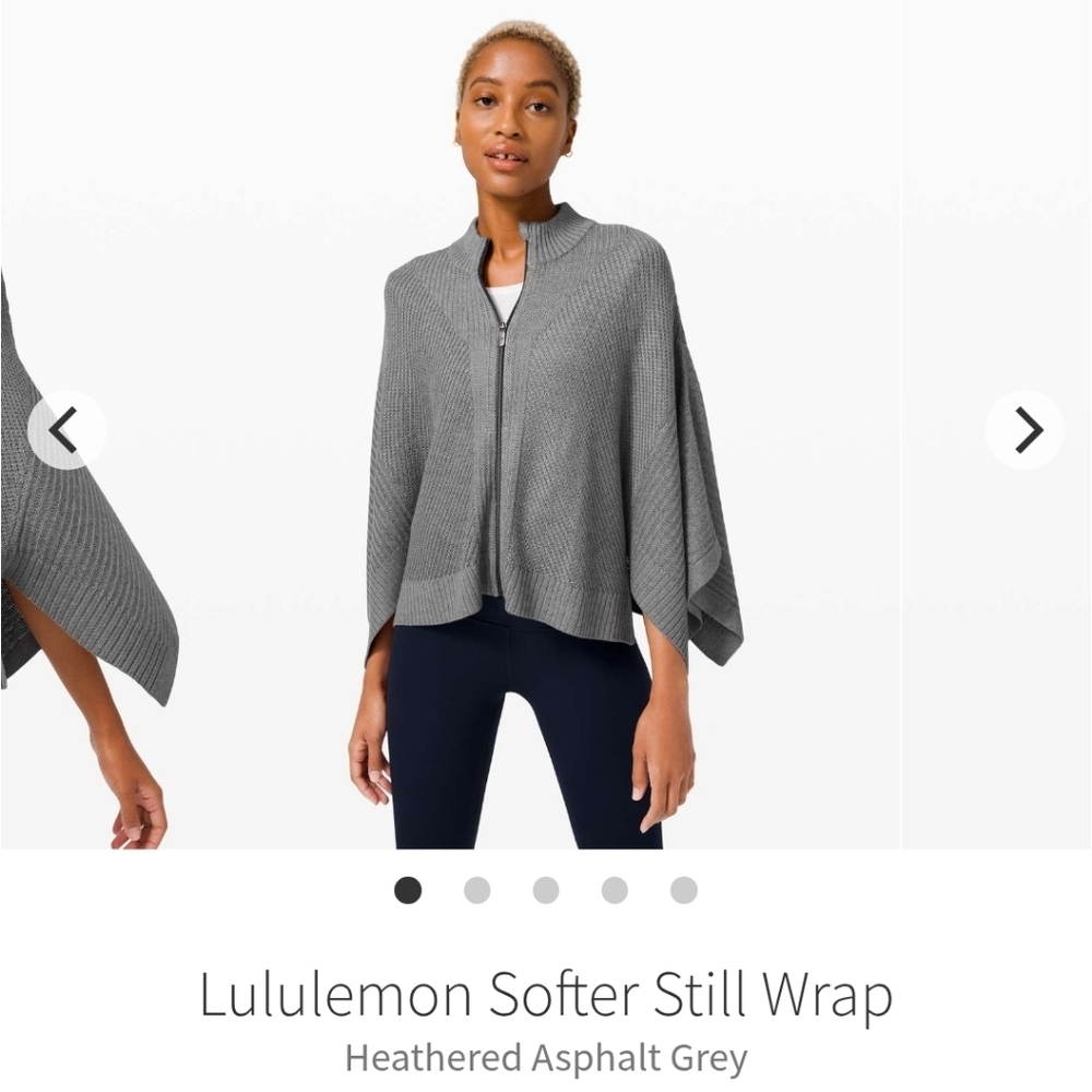 Lululemon Gray Cozy Shrug Poncho Sweater